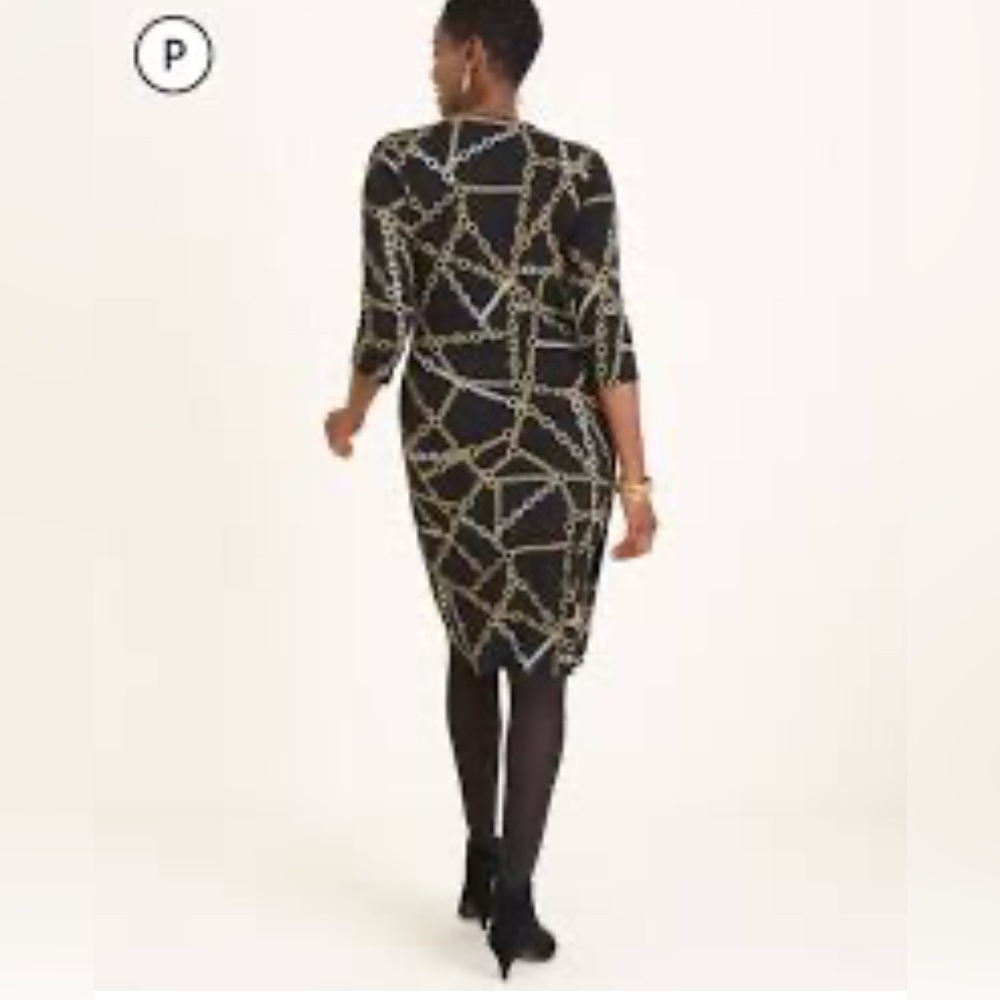 Chico’s Chain-Print Wrap Dress Size 16/18